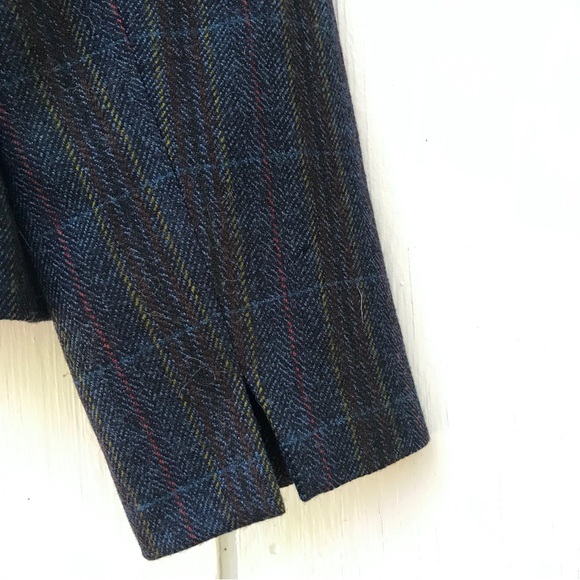 Triona Ireland Navy Plaid Donegal Wool Tweed Jacket - Picture 4 of 9